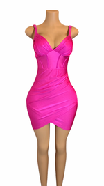 Romance - Wrap Bodycon Dress - Magenta