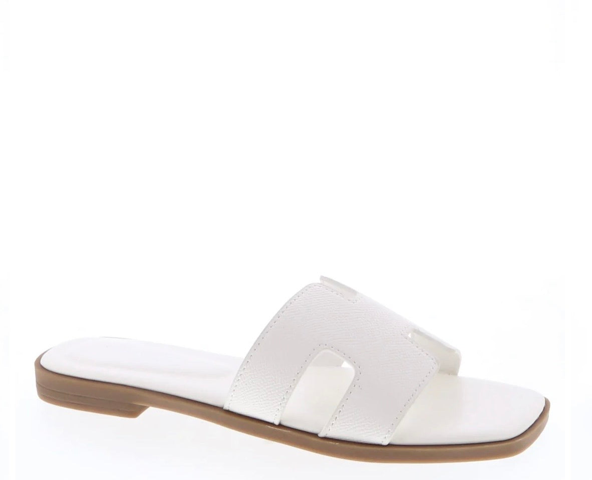 Viana Slip on Sandals - White