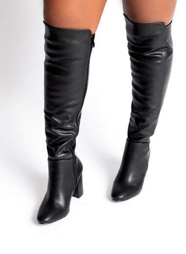 Kendi - Black Knee High Boots