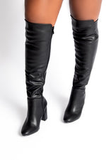Kendi - Black Knee High Boots