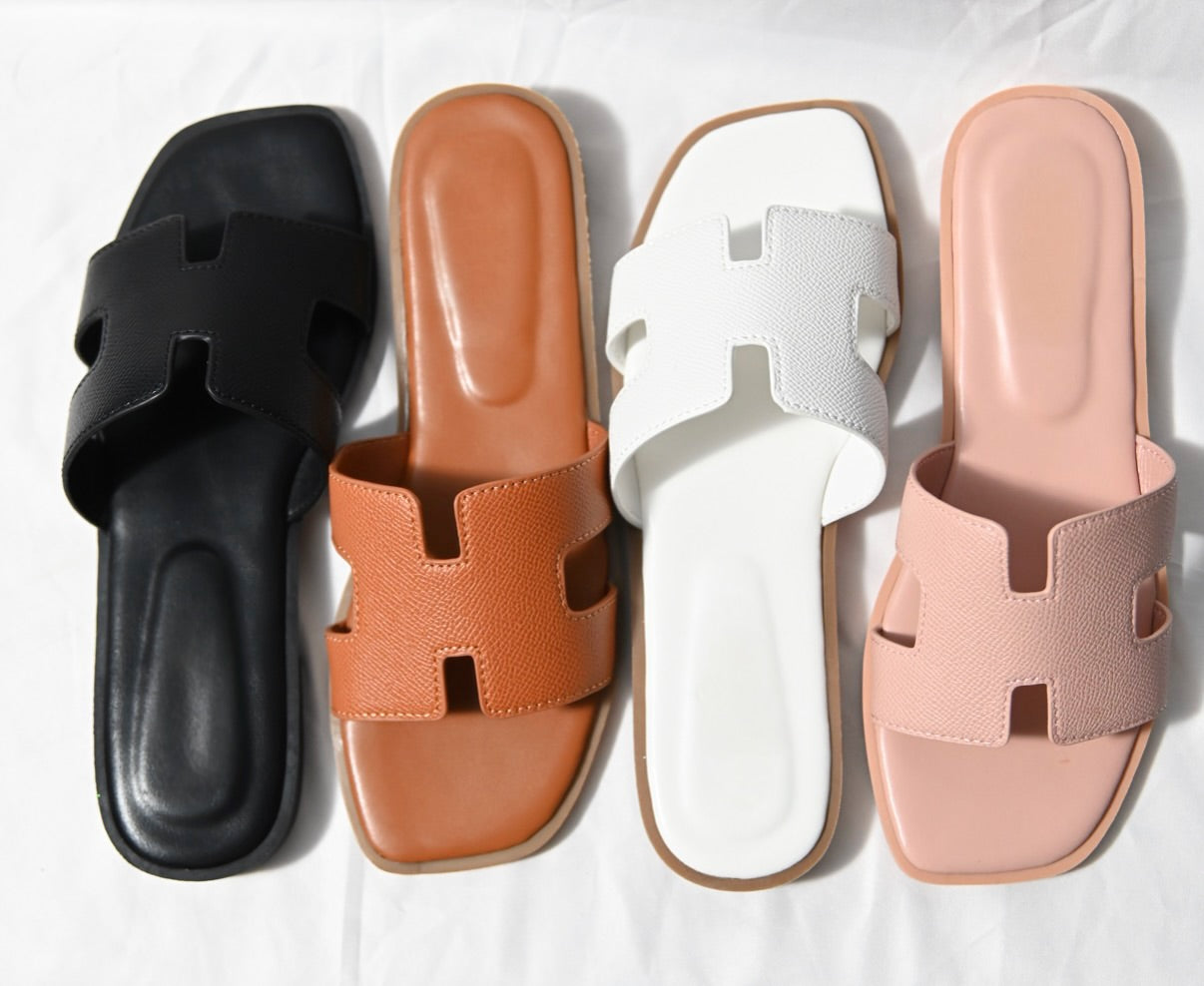 Viana Slip on Sandals - Black