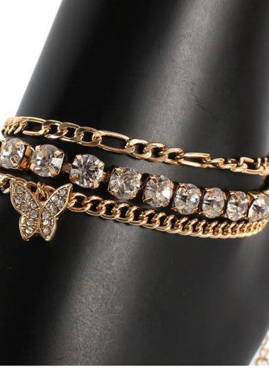 Diamond Butterfly Anklet